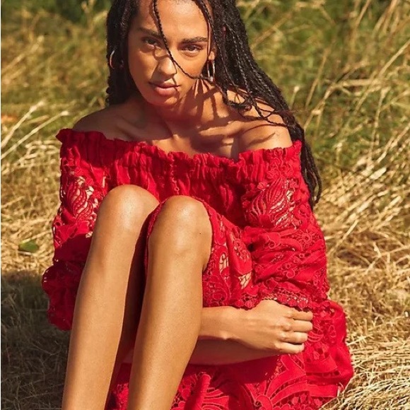 Delfi Off-The-Shoulder Midi Dress s-m new - Picture 3 of 10